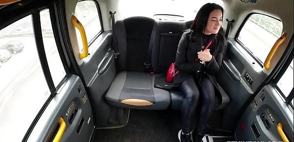  Amazing brunette tells the driver about her selfish lover